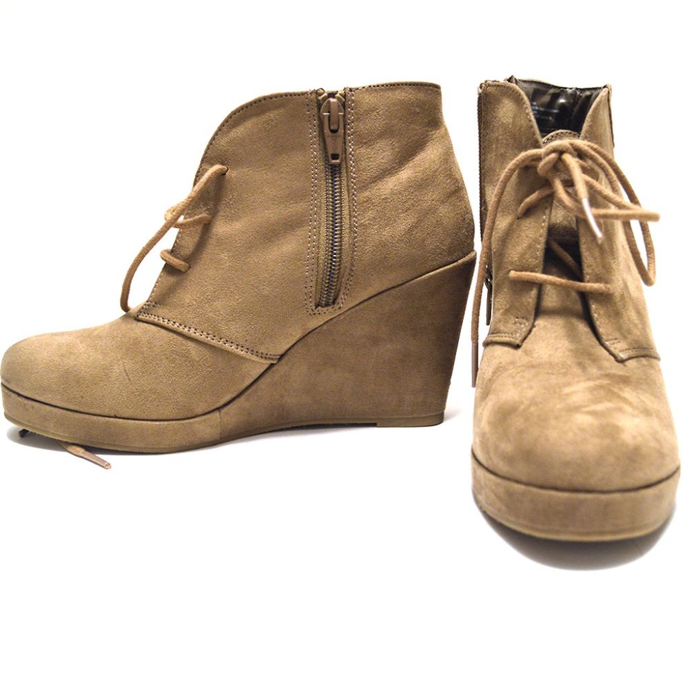 Merona Ankle Boots Microsuede Wedge Fashion Bootie